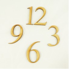 Bulk Lot - 3mm Plywood Numbers - 12,3,6,9 - 25pc